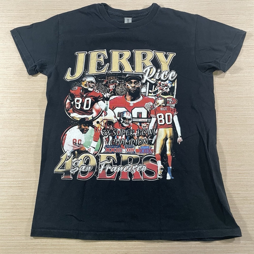 San Francisco 49ers Jerry Rice Legends Collage T-Shirt Adult Small